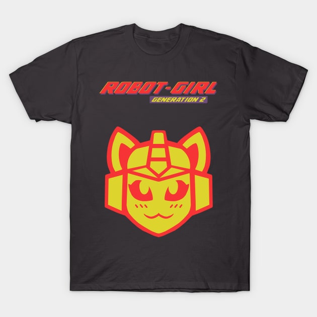 G2 Robot Girl T-Shirt by guncannongirl